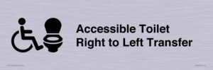 Accessible Toilet with Right to Left Transfer